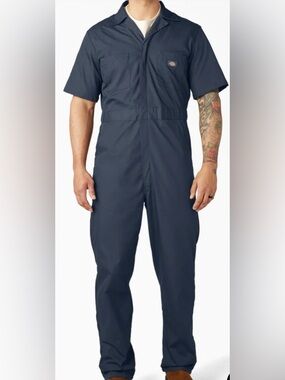 Dickies Dark Navy Short Sleeve Coveralls